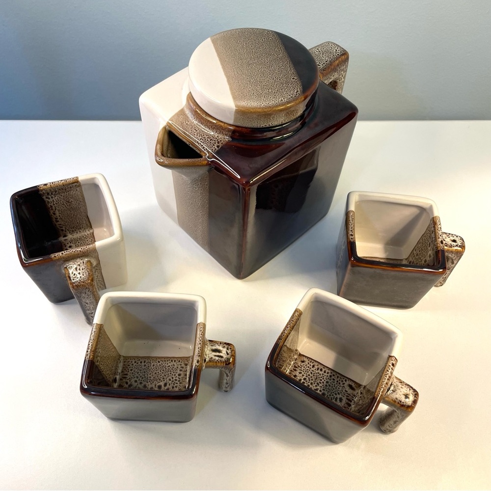 Vintage Pier 1 Hand Painted Ceramic Tea Set